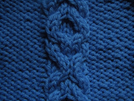 knitting cable pattern; linked rings